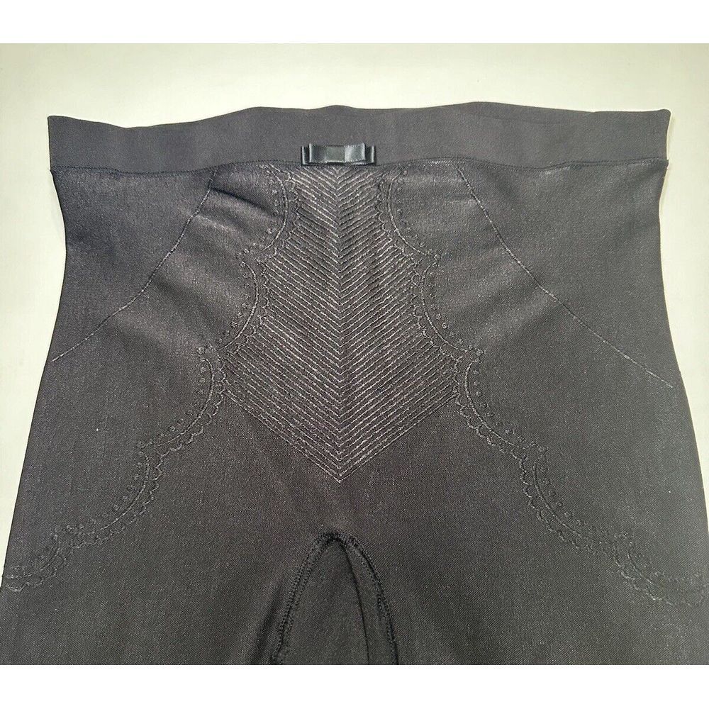 Cynthia Rowley Leggings Black With Design And Bow Heavy Weight - Picture 6 of 8